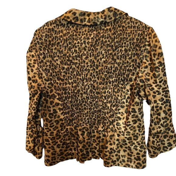 Peck & Peck Petite Animal Print Light Jacket Excellent Condition Small - Picture 4 of 7